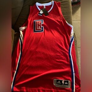 Men's Los Angeles Clippers Adidas Red Home Blank Authentic Climacool Jersey